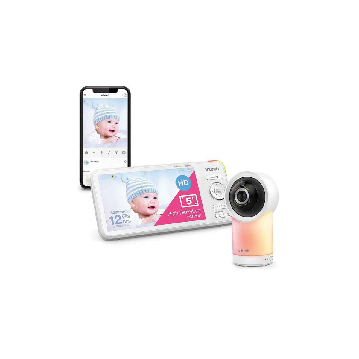 VTech Smart Video Baby Monitor RM5766HD 5 inch screen (British brand)