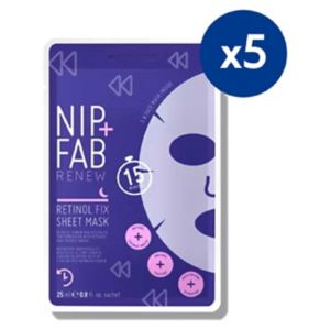 Nip + Fab Retinol Sheet Masks 5 Pack, imported from the UK