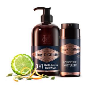 King C Gillette face wash moisture bundle, UK version