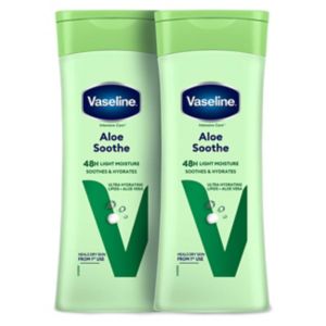 Vaseline Intensive Care Aloe Soothe Body Lotion 400ml x2 (British brand)
