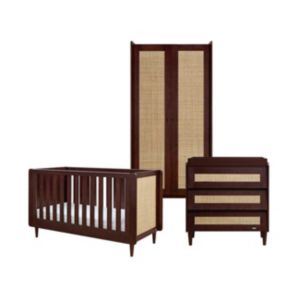 Tutti Bambini Japandi 3-Piece Room Set Warm Walnut Nursery Furniture