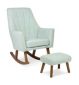 Tutti Bambini rocking chair and footstool Boucle Ocean Stone (British brand)