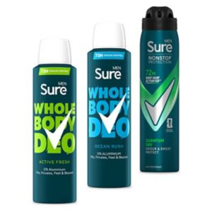 Sure Men Whole Body Antiperspirant Bundle (British brand)