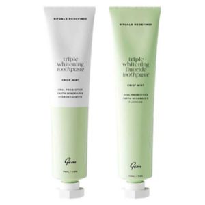 Gem Triple Whitening Toothpaste bundle for everyday care, UK version