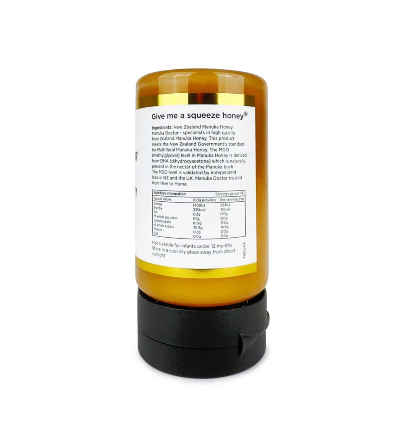 Manuka Doctor 100 MGO Manuka Honey 300g squeezy bottle (British brand)