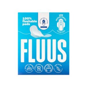 Fluus Flushable Pads Medium 10 pack - British product
