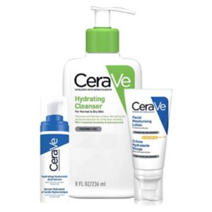 CeraVe dry skin skincare routine set - British product