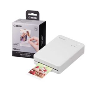Canon Selphy QX20 Sofortbild-Fotodrucker Sandweiß + 60 Blatt Packung