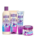 Aussie Oh My Gloss Moisturising Shampoo Hair Conditioner Mask and Leave in Treatment Bundle