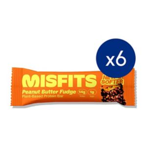 Misfits Plant-Based Peanut Butter Fudge Protein Bar 50g 6 Pack