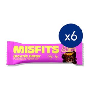 Misfits Plant Based Brownie Batter Protein Bar 6 x 50g