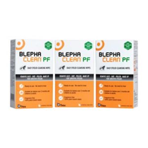 Blephaclean PF eyelid cleansing wipes bundle, imported from the UK