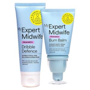 My Expert Midwife baby skincare 80ml duo, imported from the UK