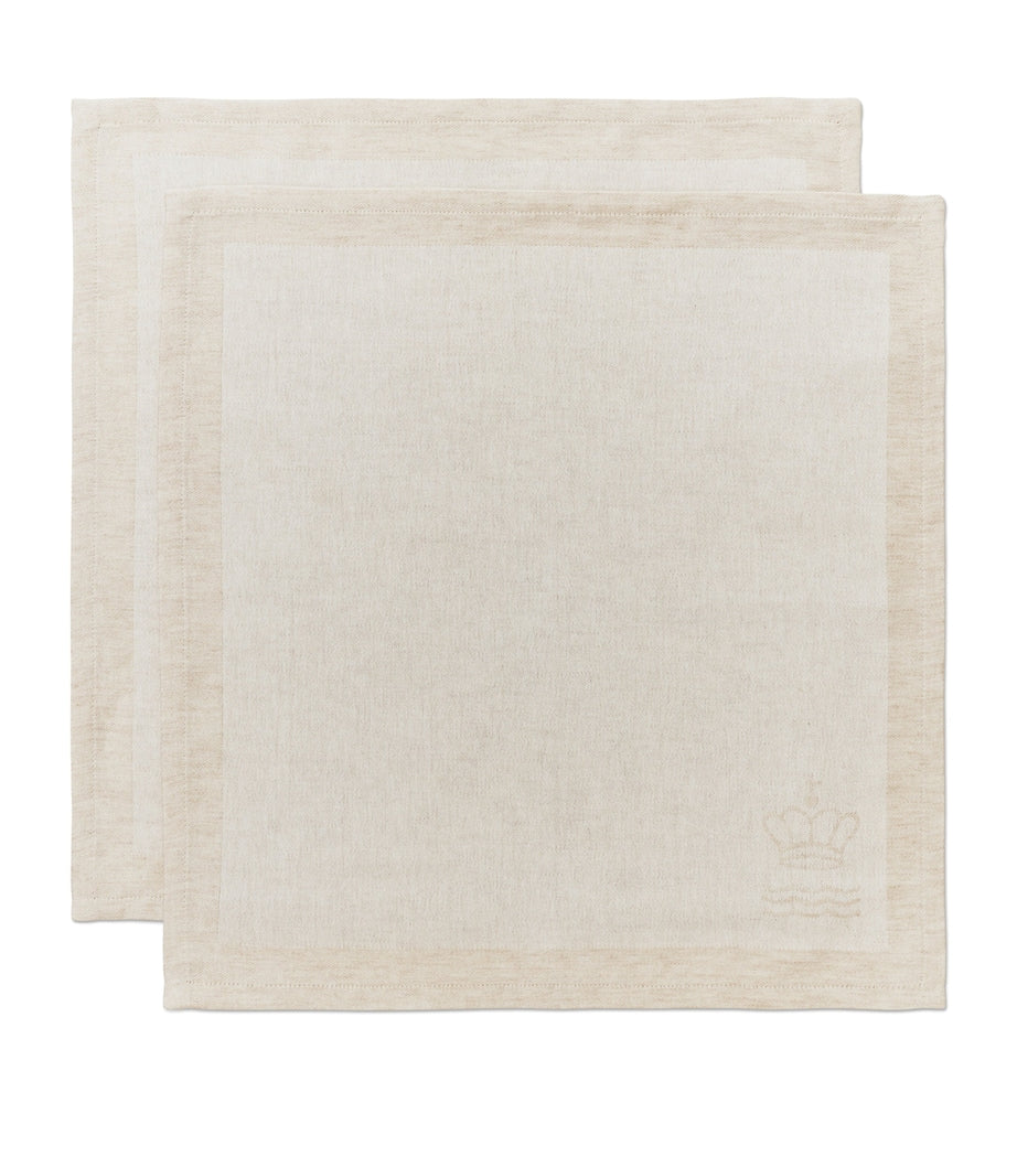 Royal Copenhagen Jacquard Waves fabric napkins 45cm x 45cm, imported from the UK