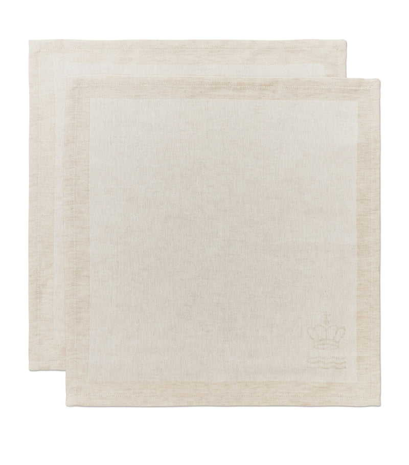 Royal Copenhagen Jacquard Waves fabric napkins 45cm x 45cm, imported from the UK