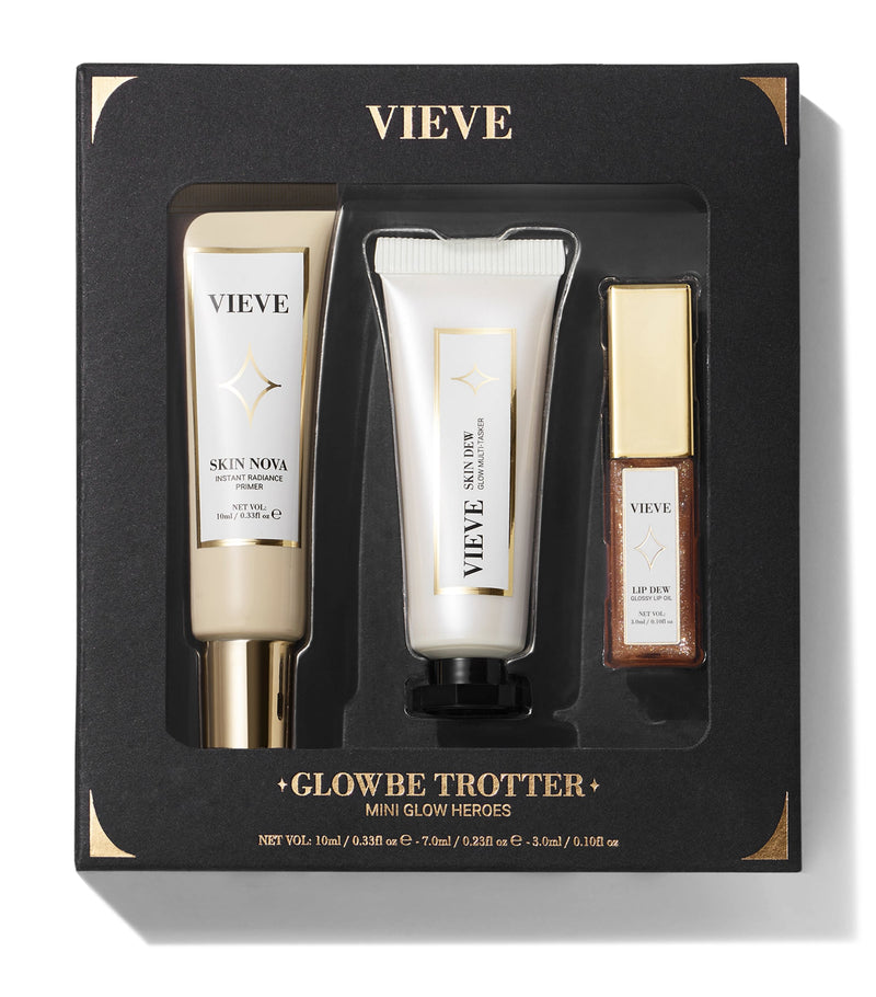 Vieve Glowbe Trotter Set skincare travel set, UK version
