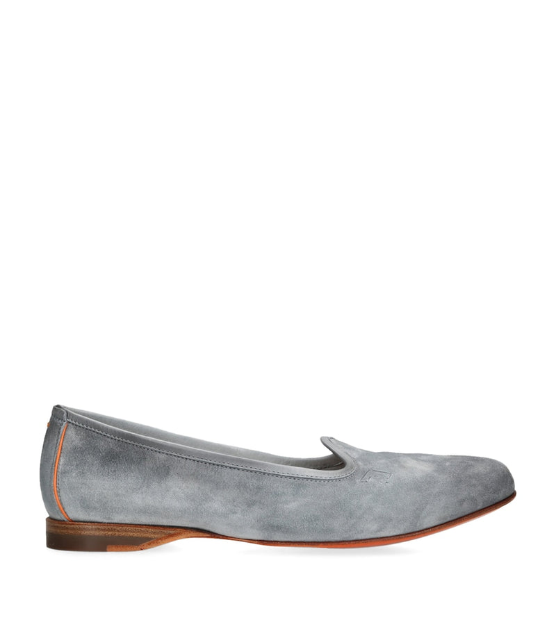 Santoni suede Andrea loafers (British brand)