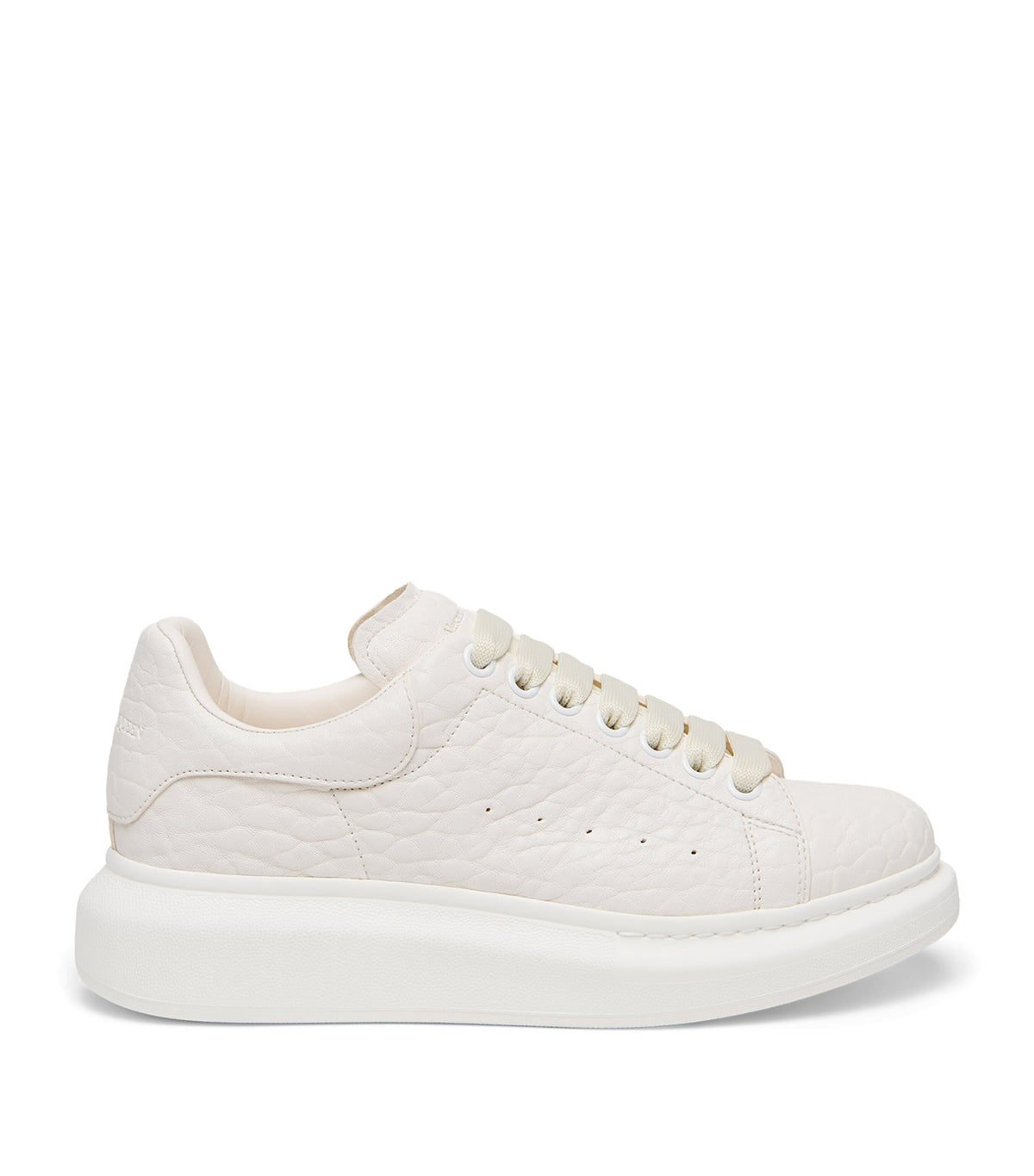 McQueen leather oversized sneakers with platform sole, imported from the UK
