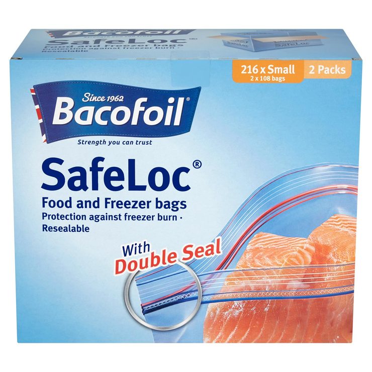 Bacofoil food and freezer small bags 216 pack - British product