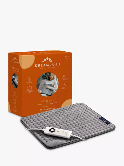 Pad corporel chauffant polyvalent avec tissu doux au toucher, gris