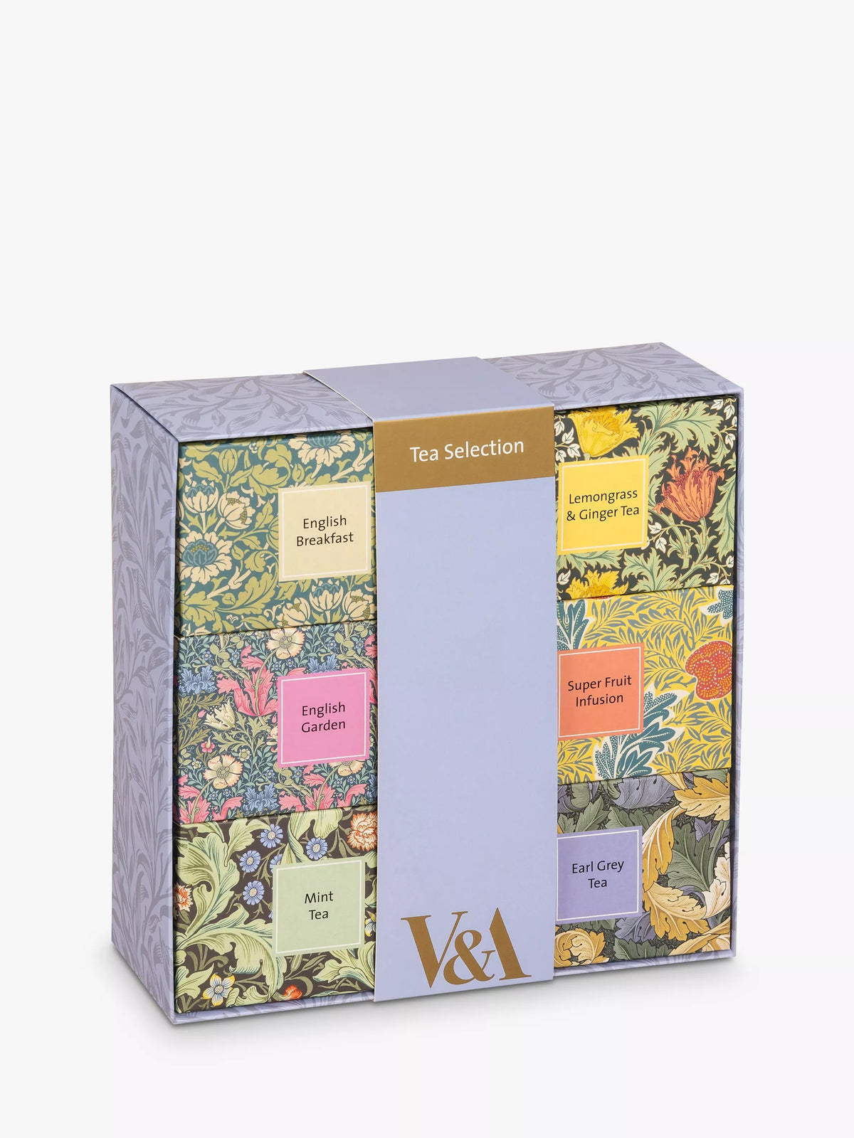 V&A tea selection gift set with six blends, 36g (British brand)