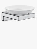 Hansgrohe wall-mounted glass soap dish with metal support, UK version