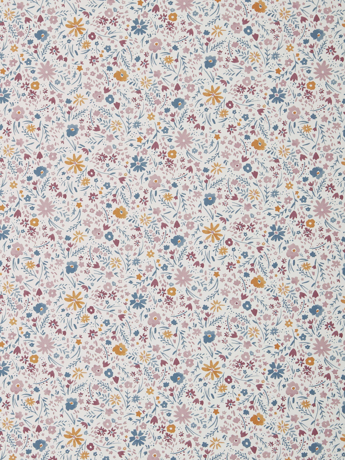 Hand-Painted Floral Wallpaper with Prairie Design