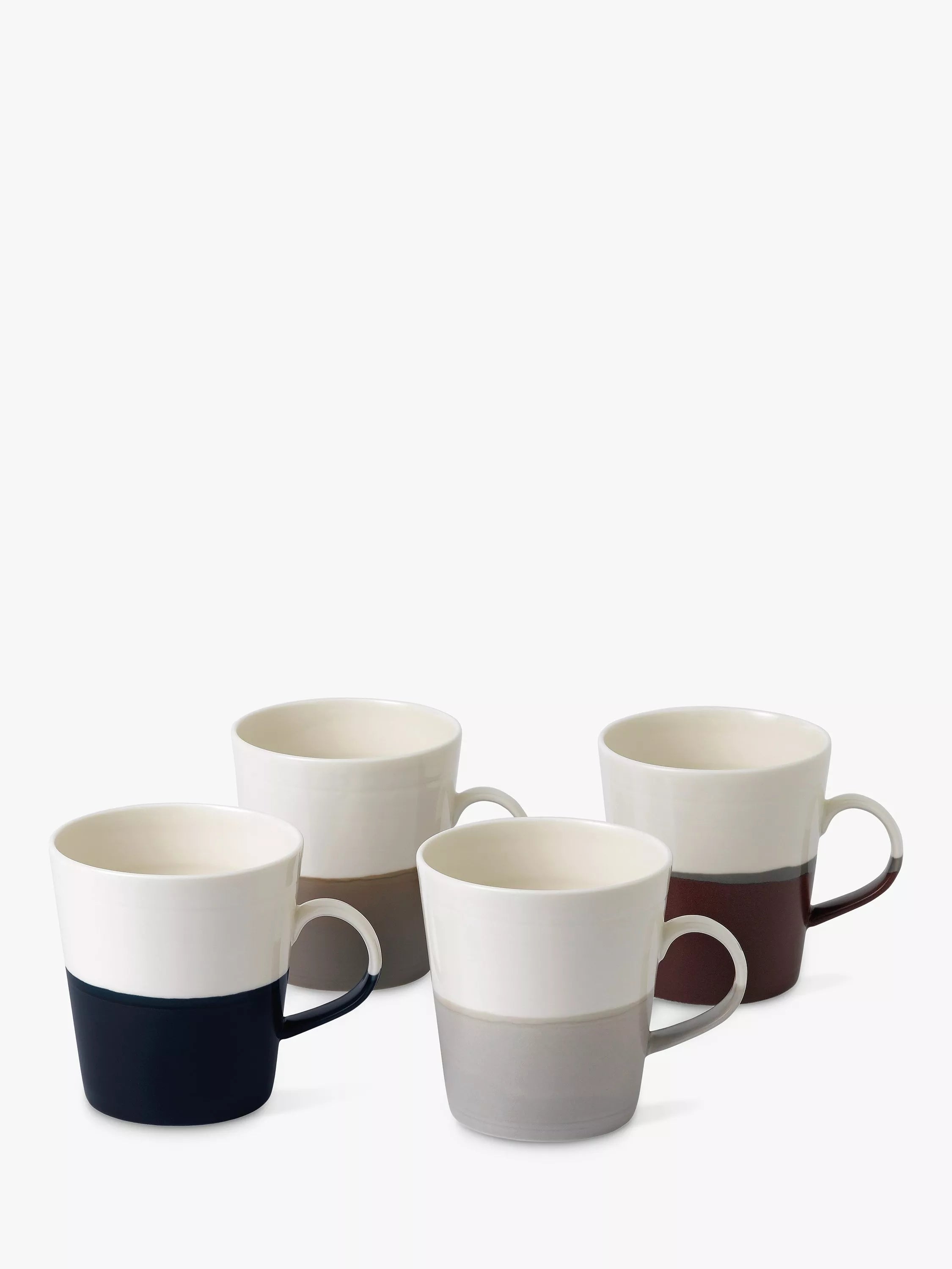 Royal Doulton porcelain grande mugs set of 4, 500ml assorted colors, imported from the UK