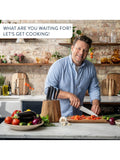 Tefal German stainless steel knife set with chef's, utility, and paring knives, 3 piece, UK version