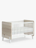 Boori Natty Cotbed and Neat chest set, White/Oak - British product