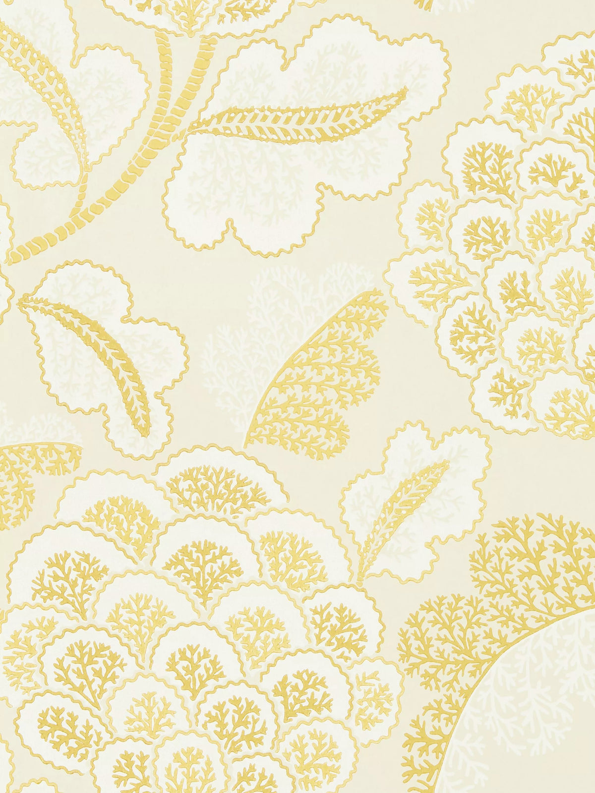 Harlequin floral coral botanical large-scale wallpaper, UK version