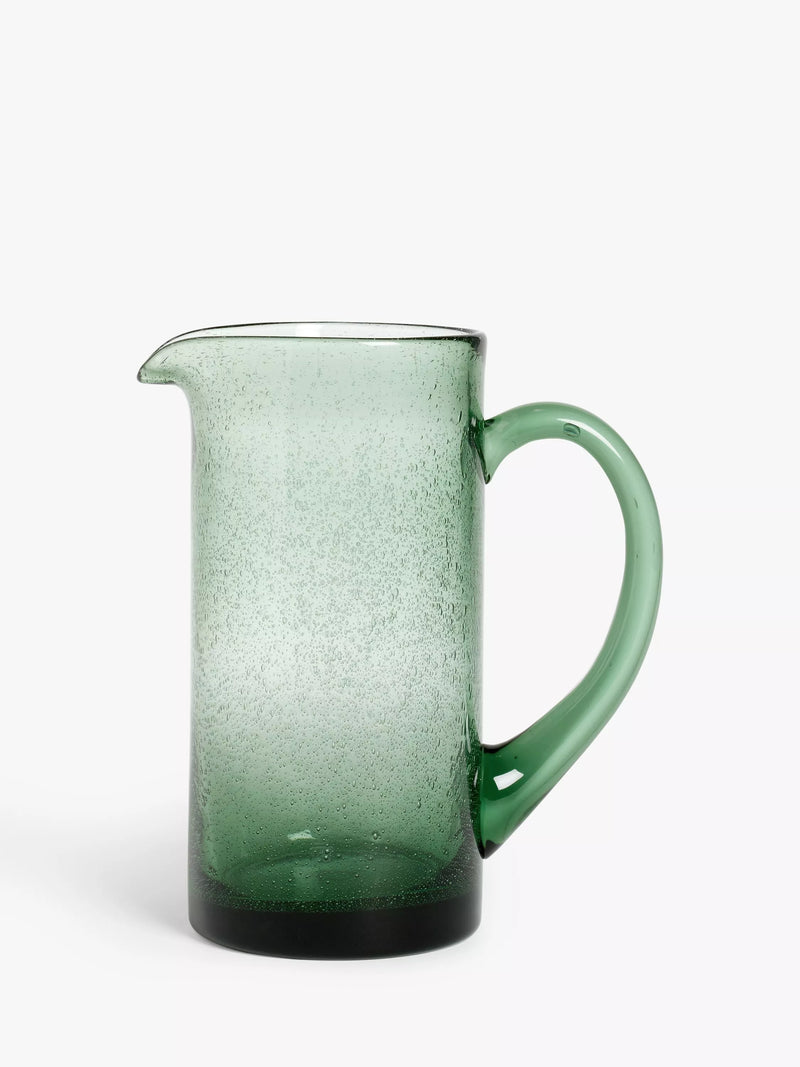 John Lewis colourful tinted bubble glass jug, 1.1L, UK version