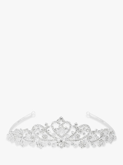 Brude Krystall Tiara med Hevet Diamantdesign