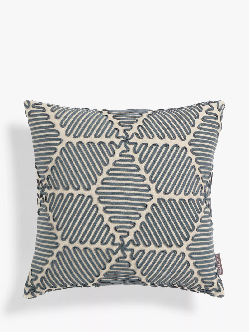 Harlequin Cupola cushion with textured woven braiding, UK version