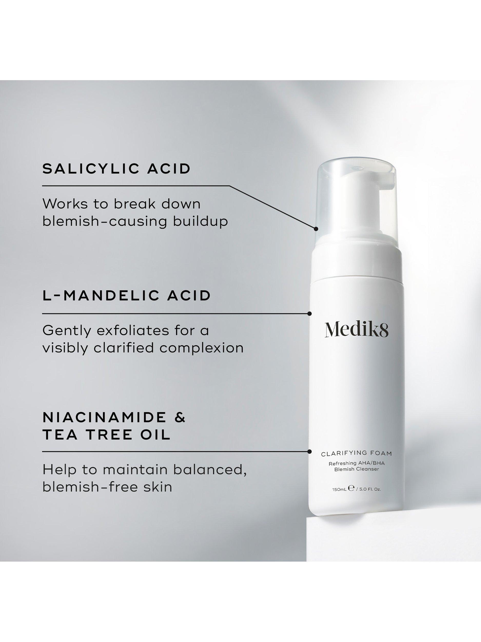 Medik8 clarifying foam AHA/BHA blemish cleanser 150ml, imported from the UK