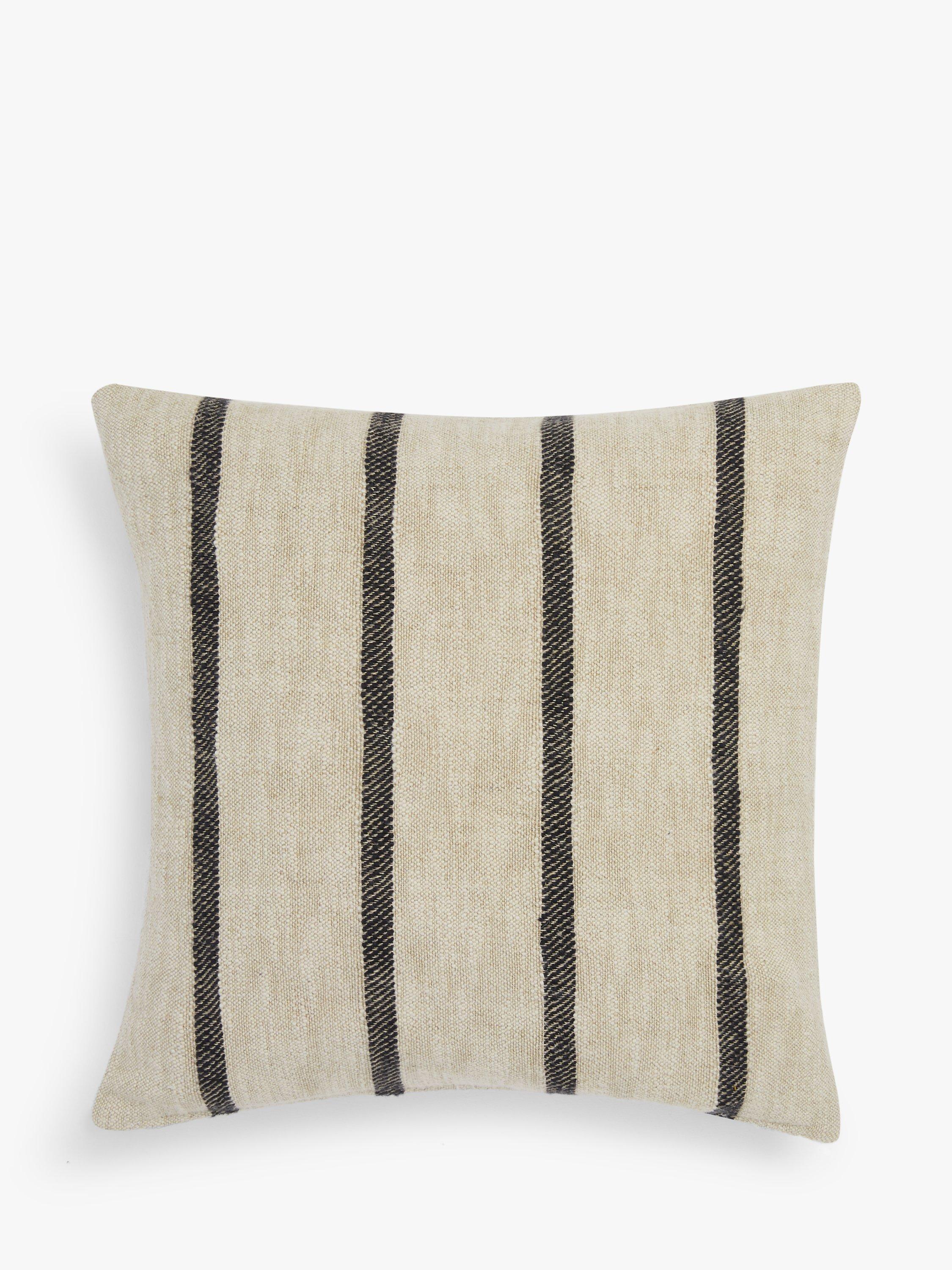 John Lewis linen stripe cushion in natural, UK version