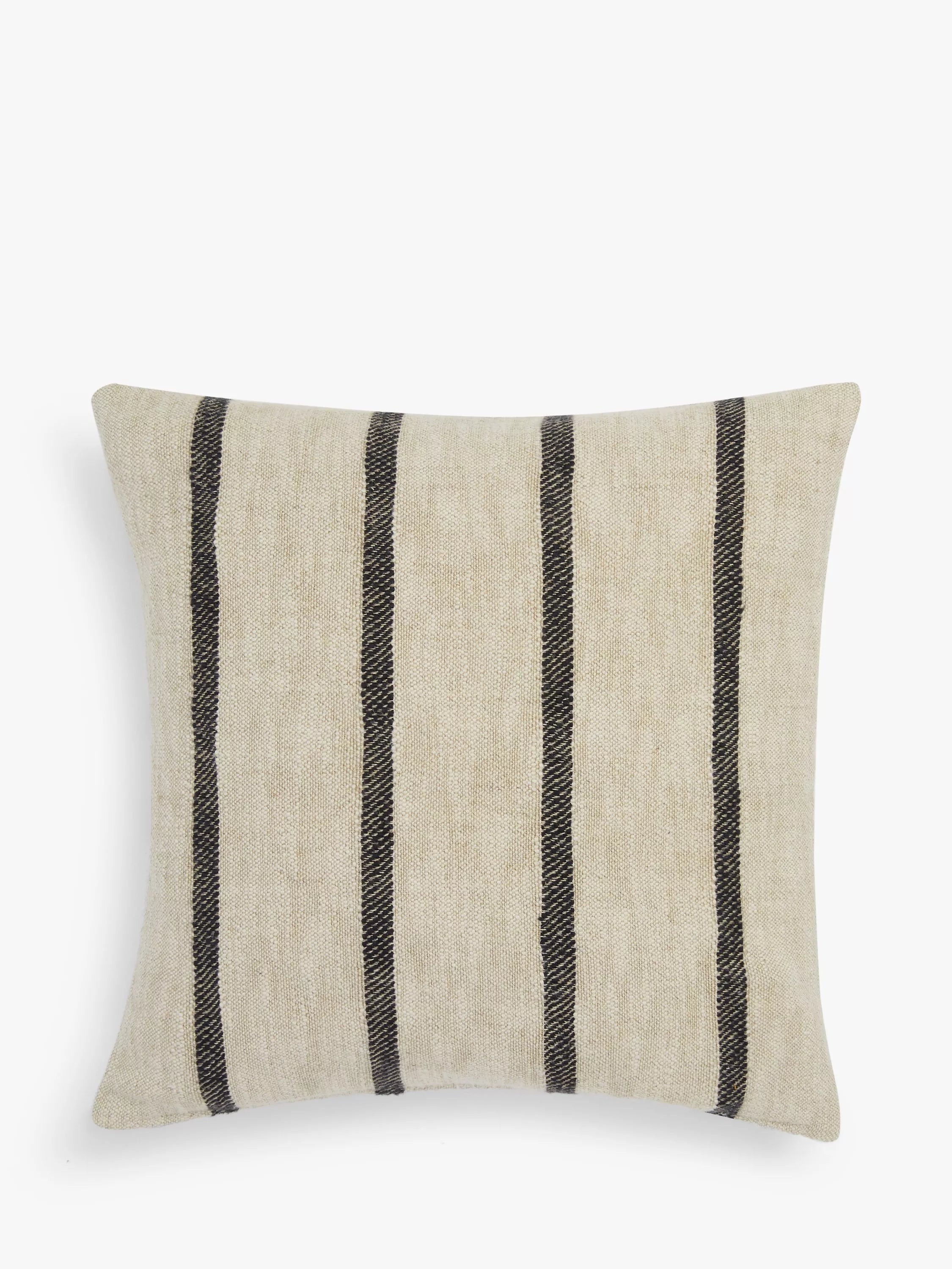 John Lewis linen stripe cushion in natural, UK version
