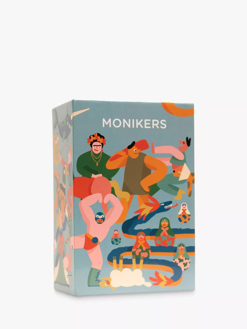 Palm Court Monikers party game cards, imported from the UK