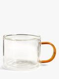 Glass Coffee Mug 280Ml - Orange