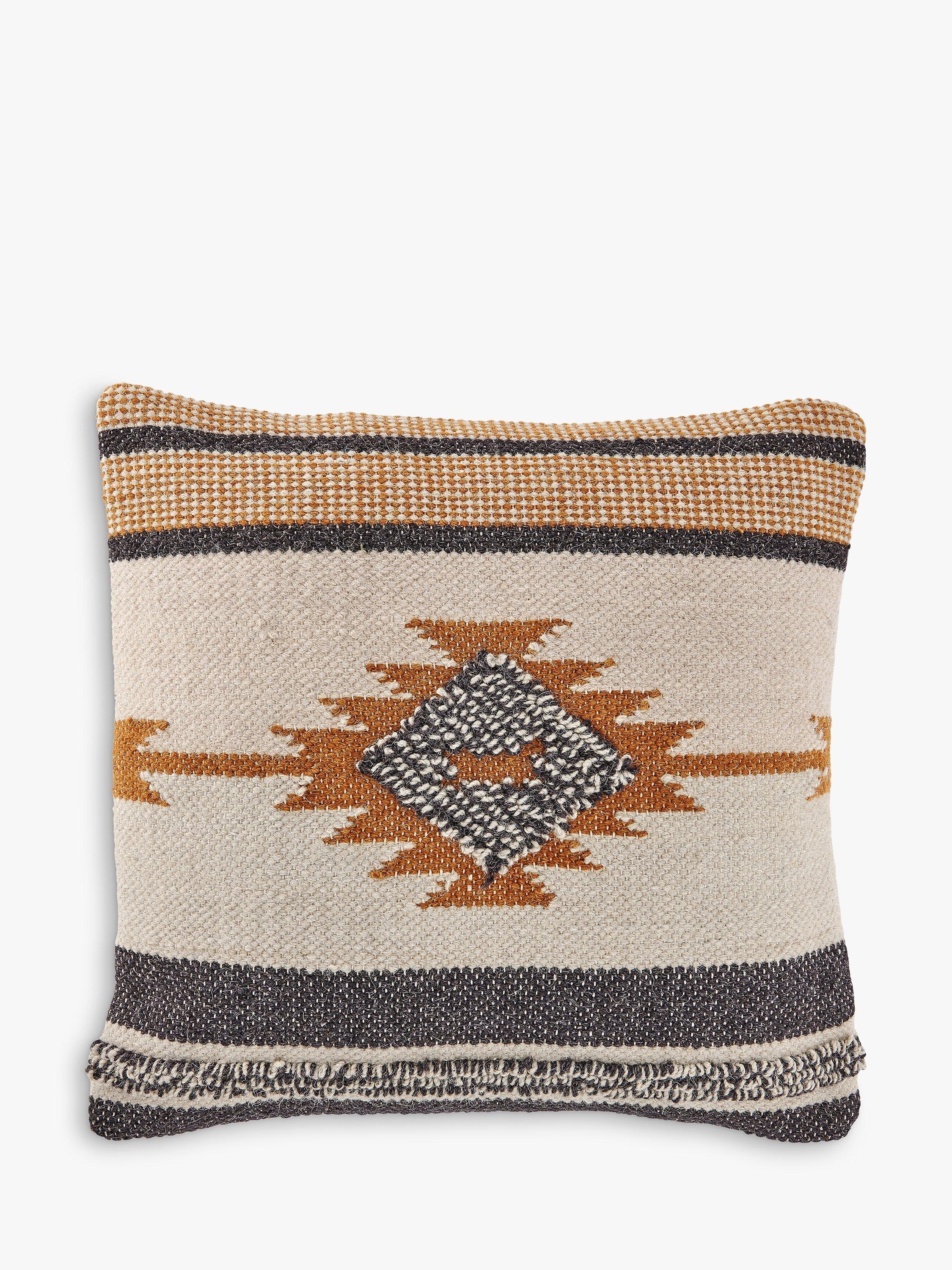 nkuku cushion cover in mustard and grey, imported from the UK