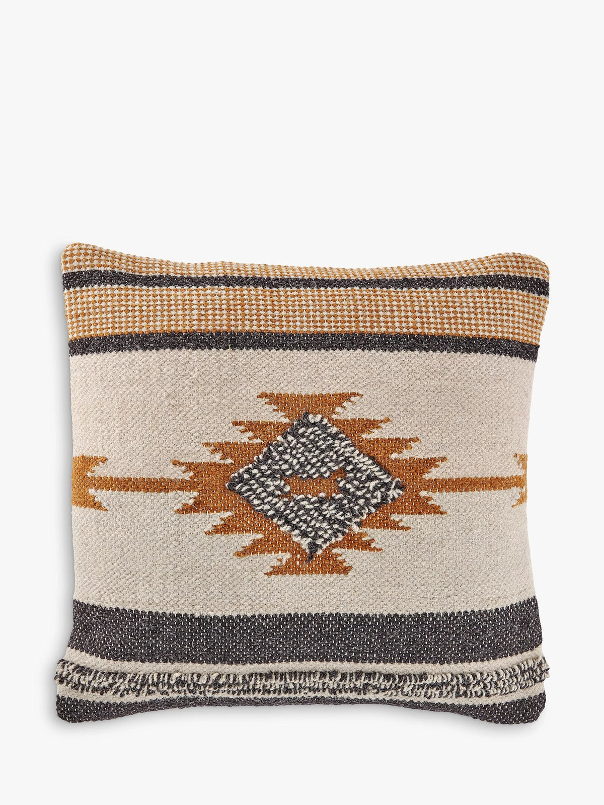 nkuku cushion cover in mustard and grey, imported from the UK
