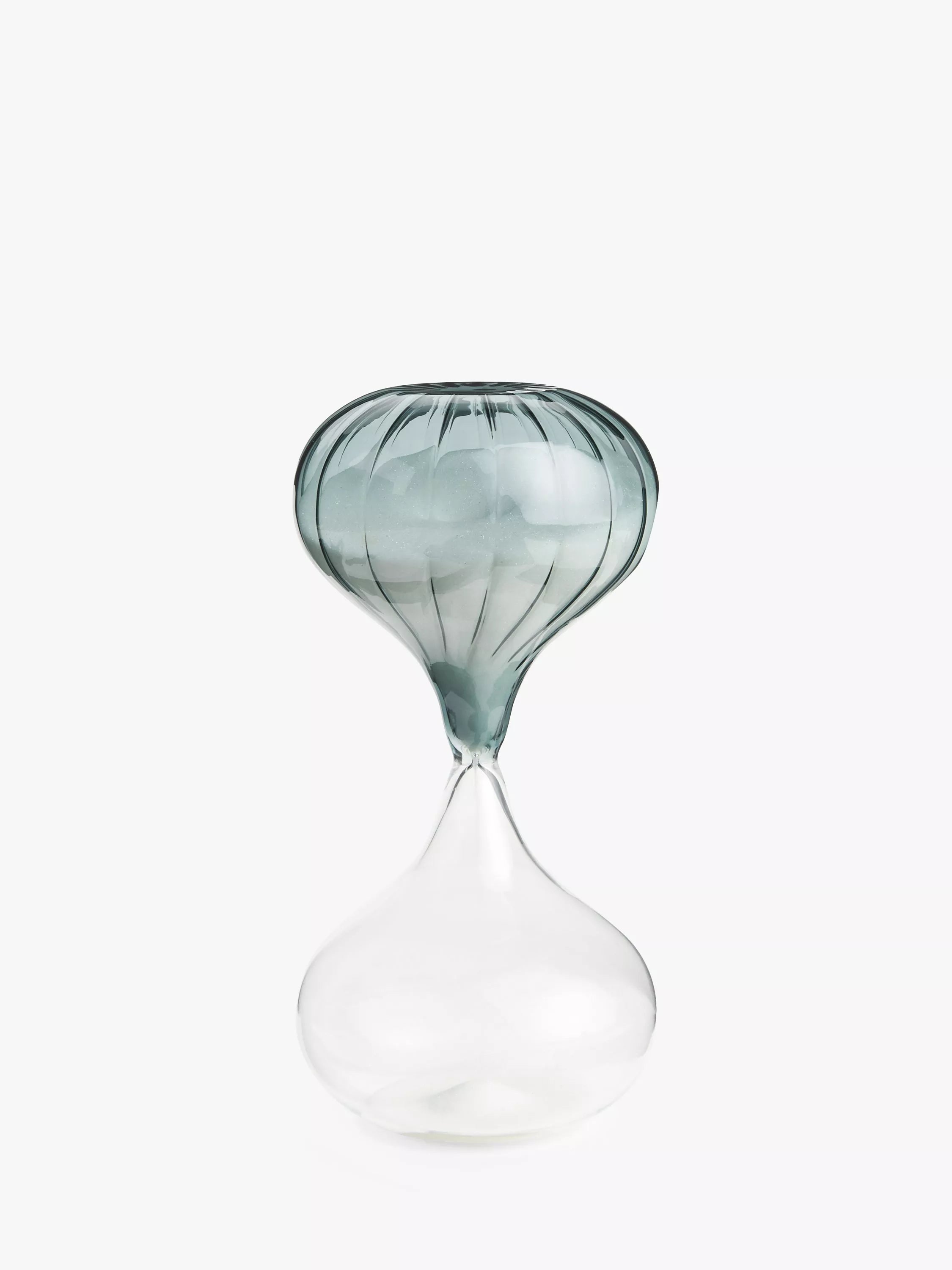 John Lewis green glass 60-minute sand timer, UK version
