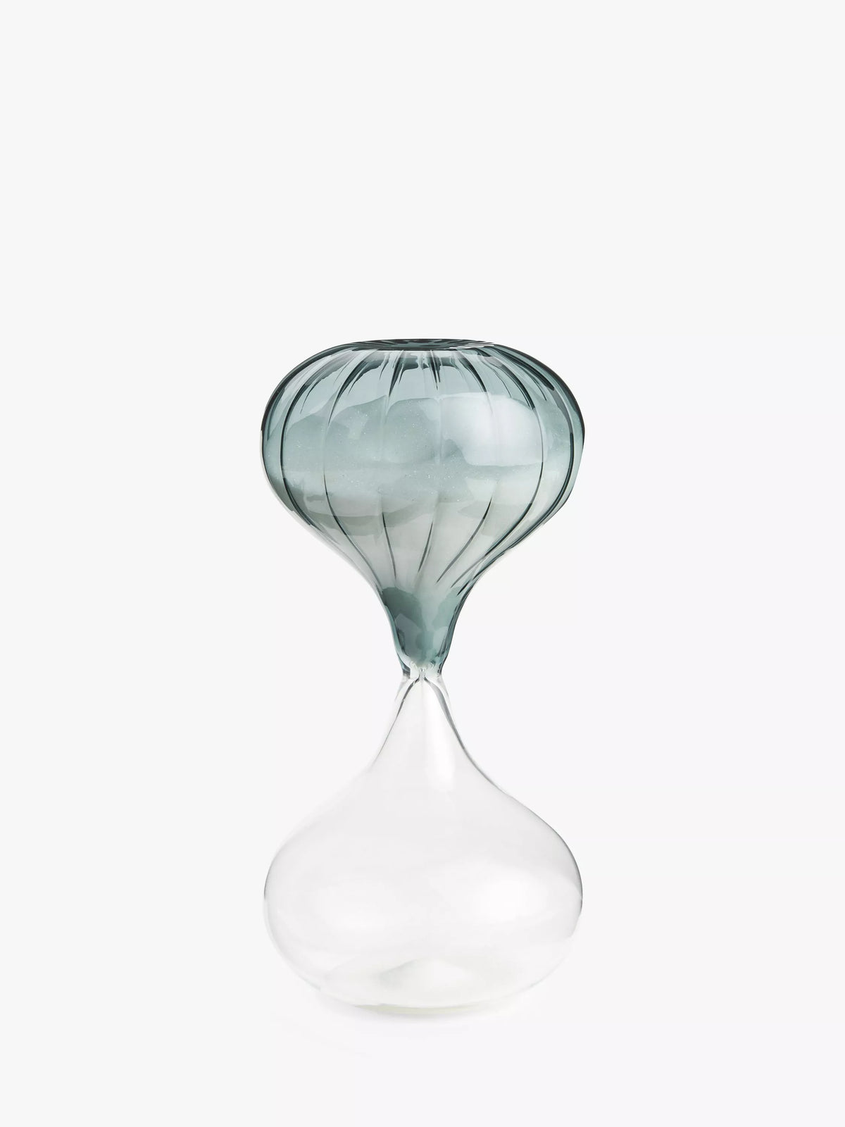 John Lewis green glass 60-minute sand timer, UK version