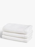 John Lewis white waffle face cloths pack of three, UK version