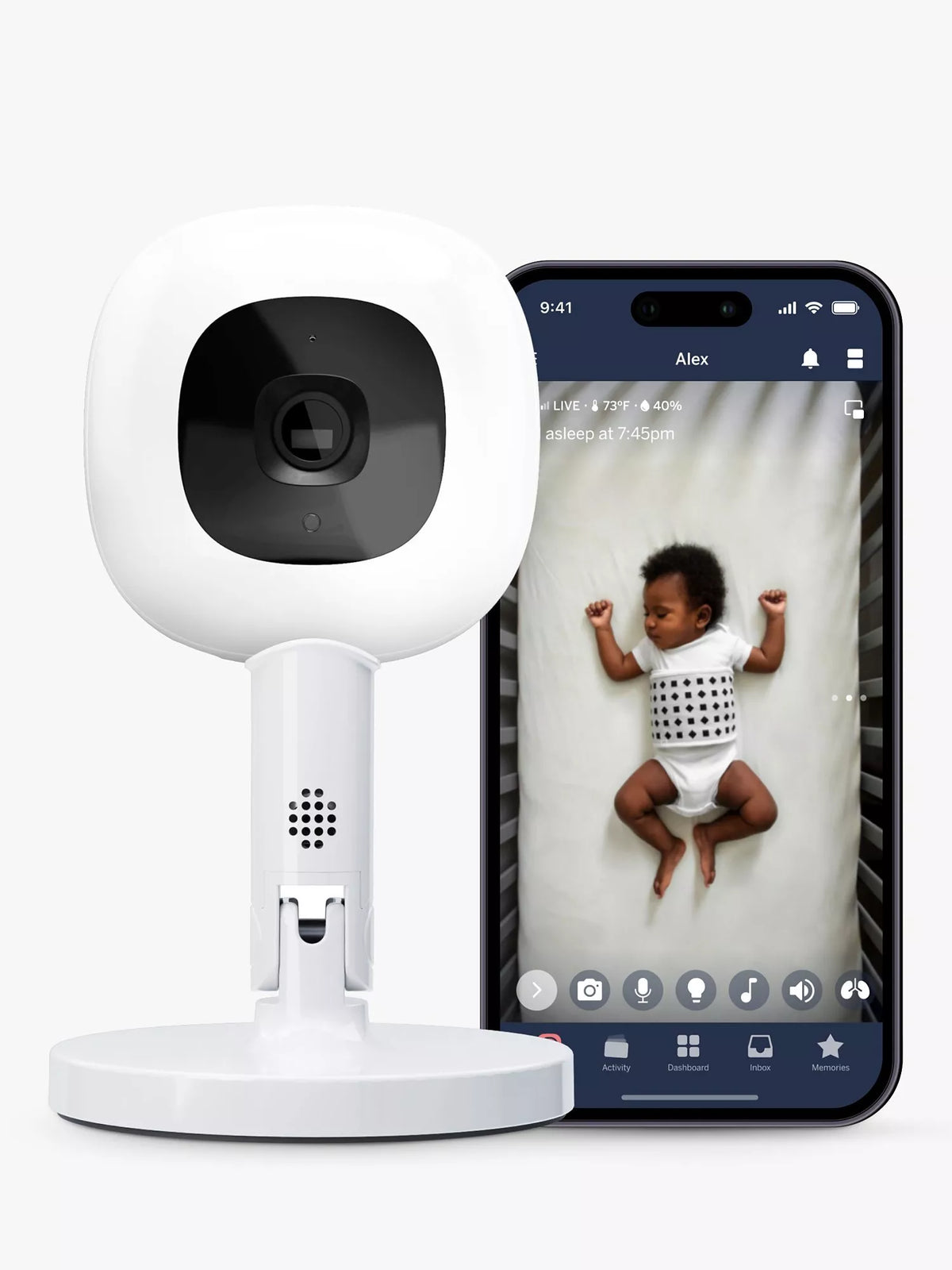 Nanit Pro Camera baby monitor with Flex Stand, imported from the UK