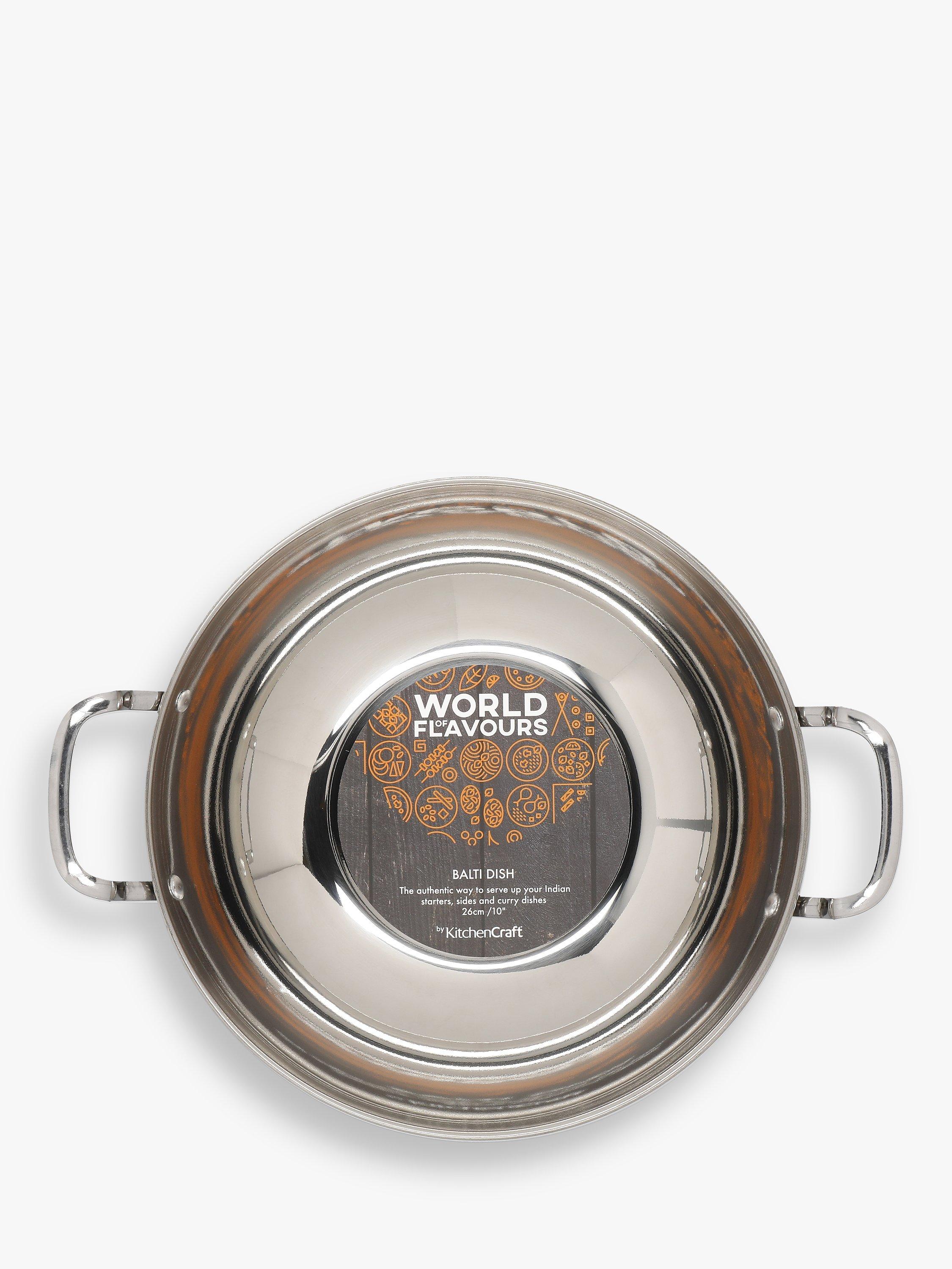 Stainless Steel Balti Serving Dish 26cm