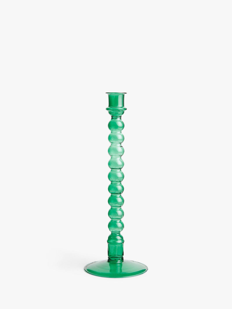 John Lewis Grassmere green glass candle holder, UK version