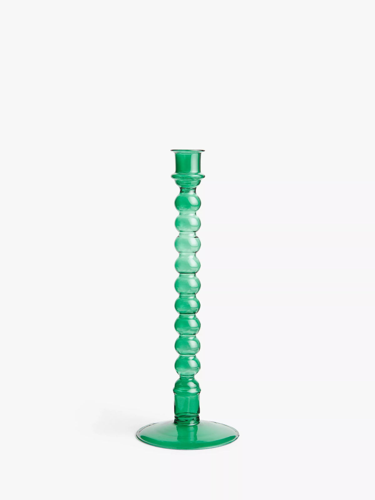 John Lewis Grassmere green glass candle holder, UK version