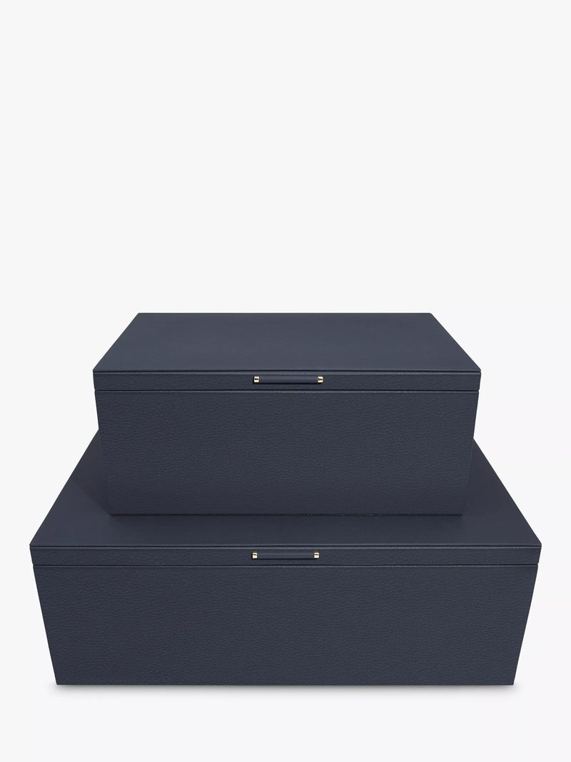 Stackers Plain Storage Boxes, Set of 2 - McGrocer