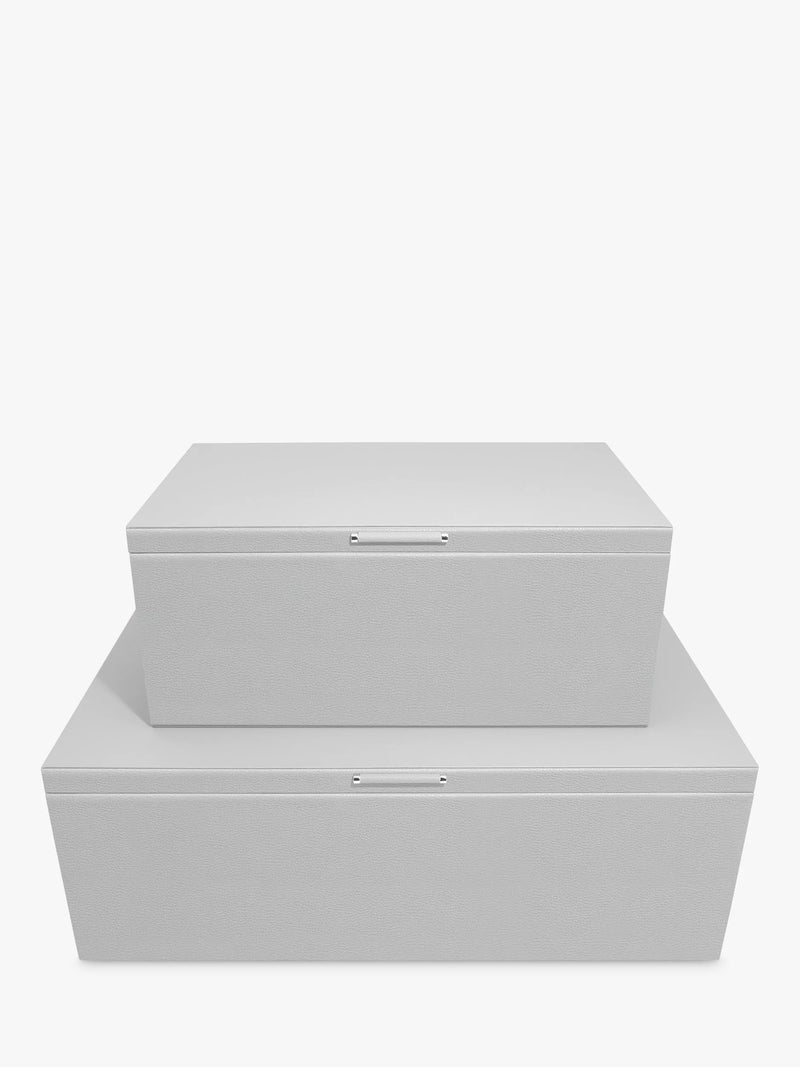 Stackers Plain Storage Boxes, Set of 2 - McGrocer